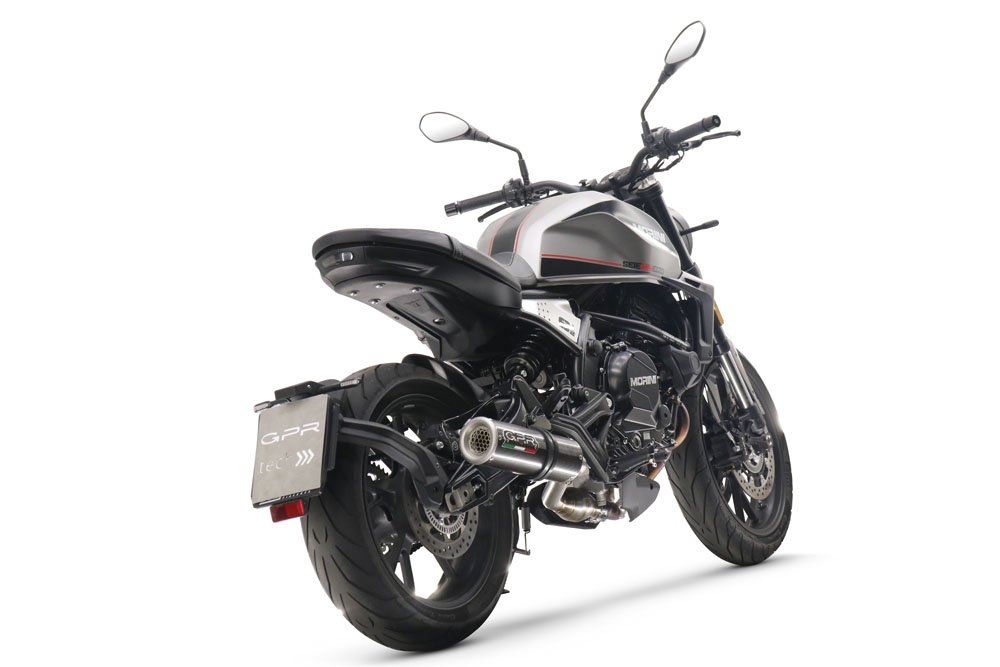 Escape compatível com Moto Morini Seiemmezzo Str 2022-2024, M3 Poppy , Escape homologado semi-completo com db killer removível e com catalisador 