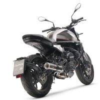Escape compatível com Moto Morini Seiemmezzo Str 2022-2024, M3 Poppy , Escape homologado semi-completo com db killer removível e com catalisador 