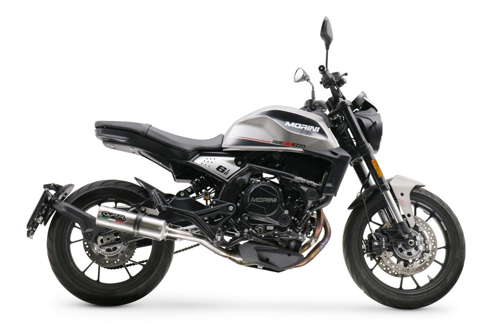 GPR escape compatível com  Moto Morini Seiemmezzo Scr 2022-2024, M3 Inox , Escape homologado semi-completo com db killer removível e com catalisador 
