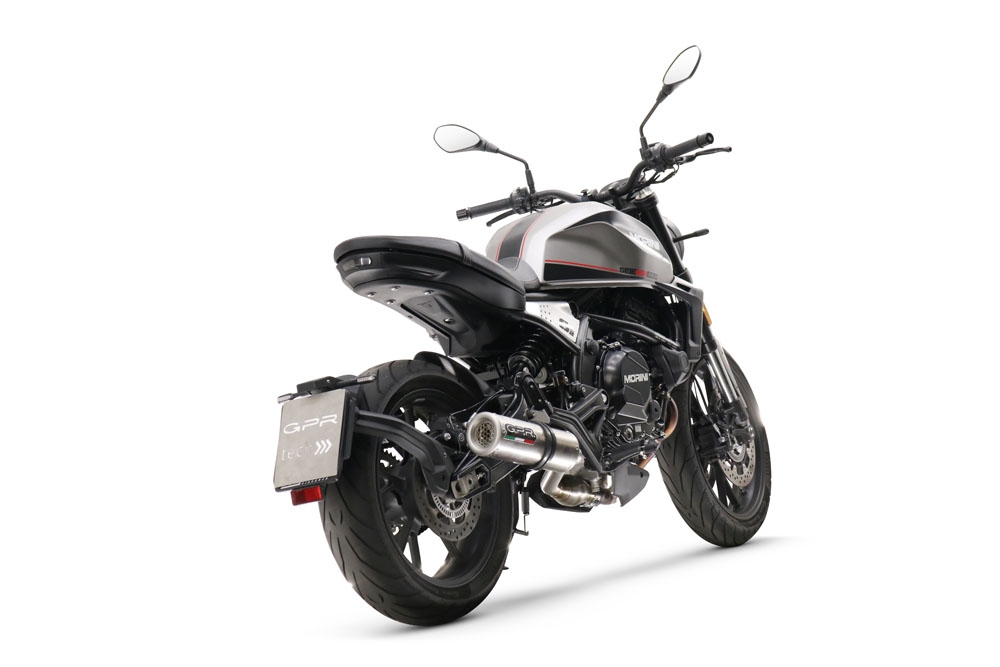 GPR escape compatível com  Moto Morini Seiemmezzo Scr 2022-2024, M3 Inox , Escape homologado semi-completo com db killer removível e com catalisador 