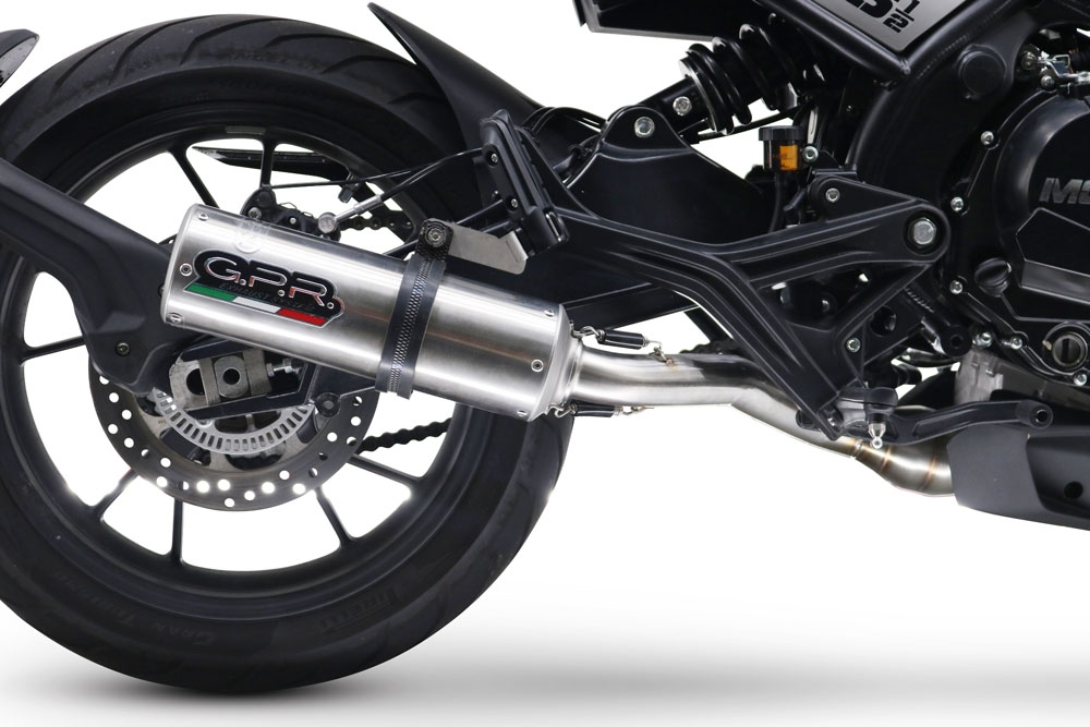 GPR escape compatível com  Moto Morini Seiemmezzo Scr 2022-2024, M3 Inox , Escape homologado semi-completo com db killer removível e com catalisador 