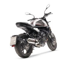 GPR escape compatível com  Moto Morini Seiemmezzo Str 2022-2024, Satinox , Escape homologado semi-completo com db killer removível e com catalisador 