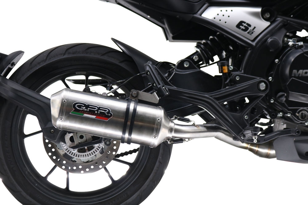 GPR escape compatível com  Moto Morini Seiemmezzo Str 2022-2024, Satinox , Escape homologado semi-completo com db killer removível e com catalisador 