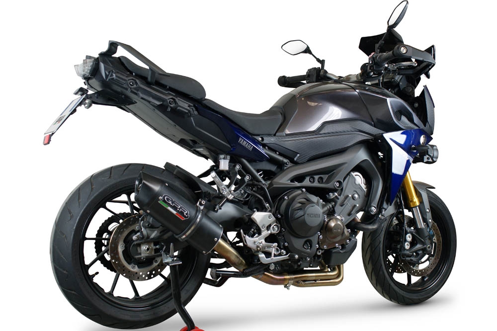 Escape compatível com Yamaha Mt-09 Tracer 900 2017-2020, Furore Evo4 Nero, Sistema homologado com catalisador linha completa, silencioso mais coletor 