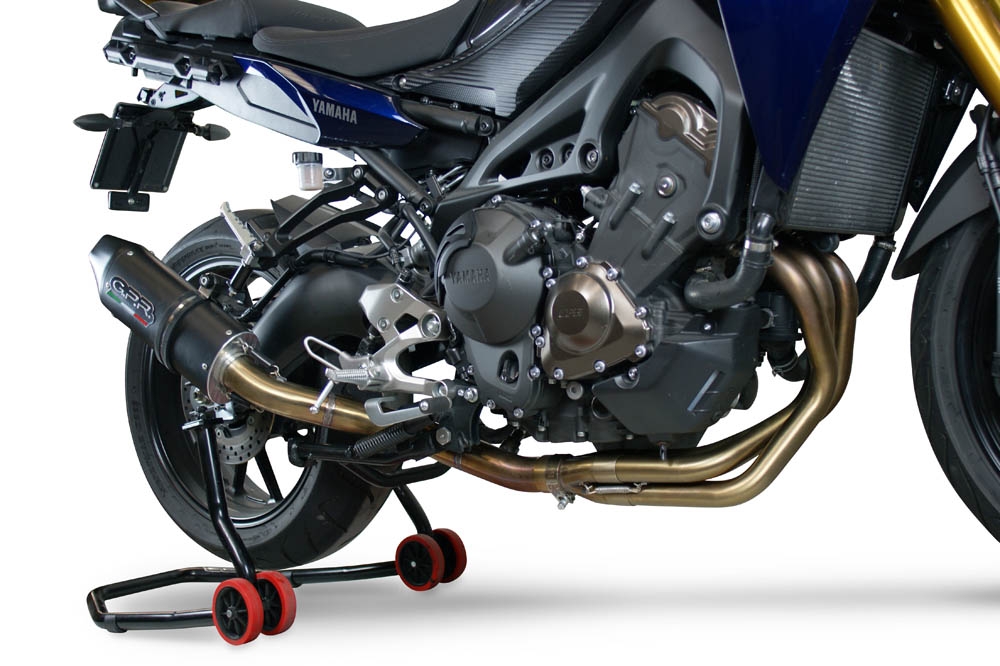 Escape compatível com Yamaha Mt-09 Tracer 900 2017-2020, Furore Evo4 Nero, Sistema homologado com catalisador linha completa, silencioso mais coletor 