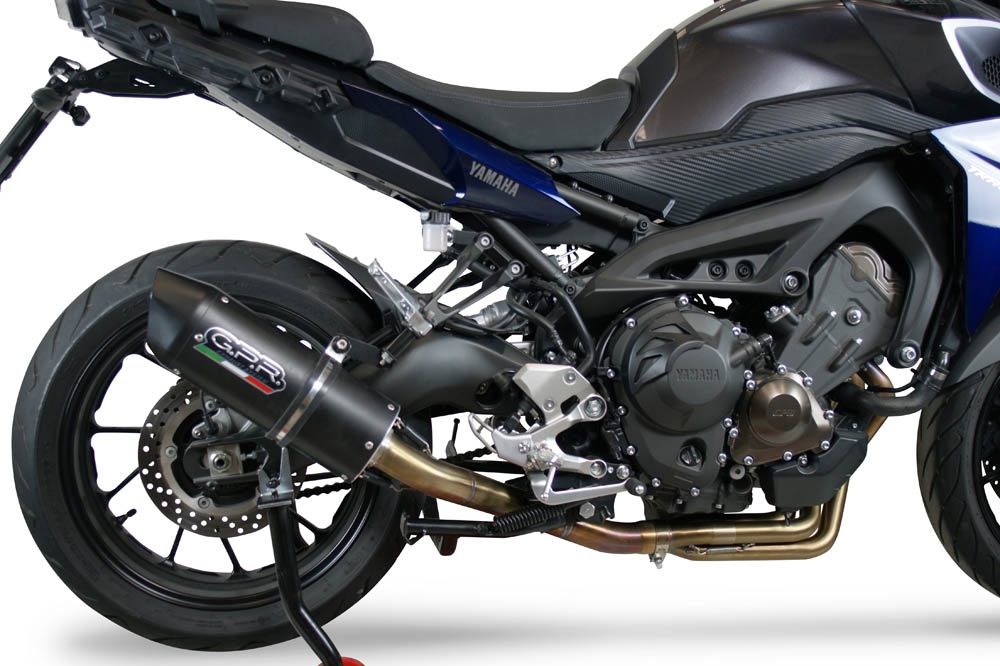 Escape compatível com Yamaha Mt-09 Tracer 900 2017-2020, Furore Evo4 Nero, Sistema homologado com catalisador linha completa, silencioso mais coletor 