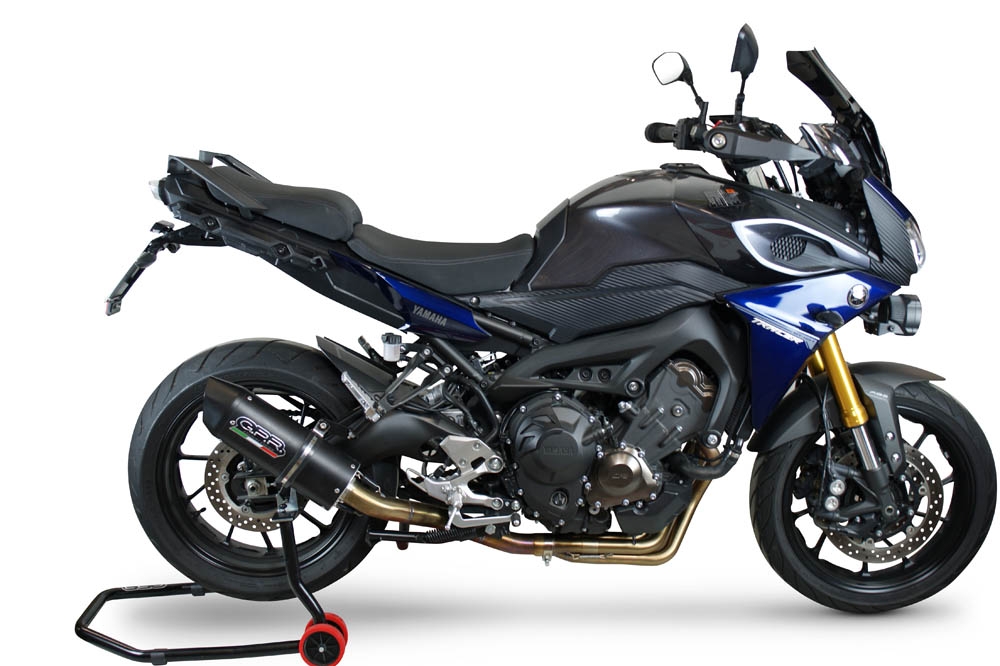 Escape compatível com Yamaha Mt-09 Tracer 900 2017-2020, Furore Evo4 Nero, Sistema homologado com catalisador linha completa, silencioso mais coletor 