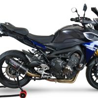 Escape compatível com Yamaha Mt-09 Tracer 900 2017-2020, Furore Evo4 Nero, Sistema homologado com catalisador linha completa, silencioso mais coletor 