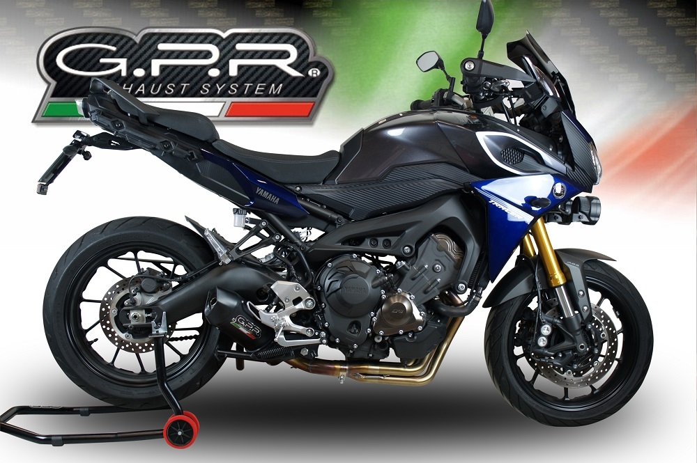 Escape compatível com Yamaha Mt-09 Tracer 900 2017-2020, Furore Evo4 Nero, Sistema homologado com catalisador linha completa, silencioso mais coletor 