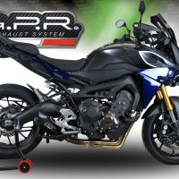 Escape compatível com Yamaha Mt-09 Tracer 900 2017-2020, Furore Evo4 Nero, Sistema homologado com catalisador linha completa, silencioso mais coletor 