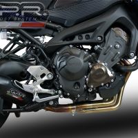 Escape compatível com Yamaha Mt-09 Tracer 900 2017-2020, Furore Evo4 Nero, Sistema homologado com catalisador linha completa, silencioso mais coletor 