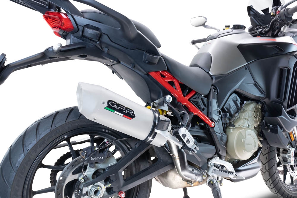 Escape compatível com Ducati Multistrada V4 - S 2022-2024, Albus Evo4, Escape legal, homologado, silenciador com db killer removível e tubo de ligação específico 