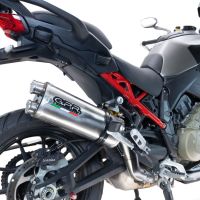 Escape compatível com Ducati Multistrada V4 Grand Tour 2024-2025, Dual Inox, Escape legal, homologado, silenciador com db killer removível e tubo de ligação específico 