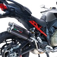 Escape compatível com Ducati Multistrada V4 - S 2022-2024, Dual Poppy, Escape legal, homologado, silenciador com db killer removível e tubo de ligação específico 