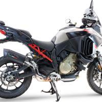 Escape compatível com Ducati Multistrada V4 - S 2022-2024, Furore Evo4 Nero, Escape legal, homologado, silenciador com db killer removível e tubo de ligação específico 