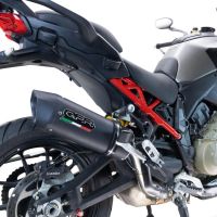 Escape compatível com Ducati Multistrada V4 - S 2022-2024, Furore Evo4 Nero, Escape legal, homologado, silenciador com db killer removível e tubo de ligação específico 