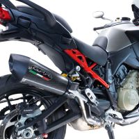 GPR escape compatível com  Ducati Multistrada V4 Rally 2023-2024, New Grand Prix Evo Poppy, Escape legal, homologado, silenciador com db killer removível e tubo de ligação específico 