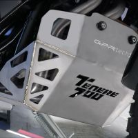 Escape compatível com Yamaha Tenere 700 2021-2024, Decatalizzatore + Paracoppa Titanio, Sistema racing Sistema de tubo para eliminar o catalisador, mais chapa antiderrapante de titânio do motor 