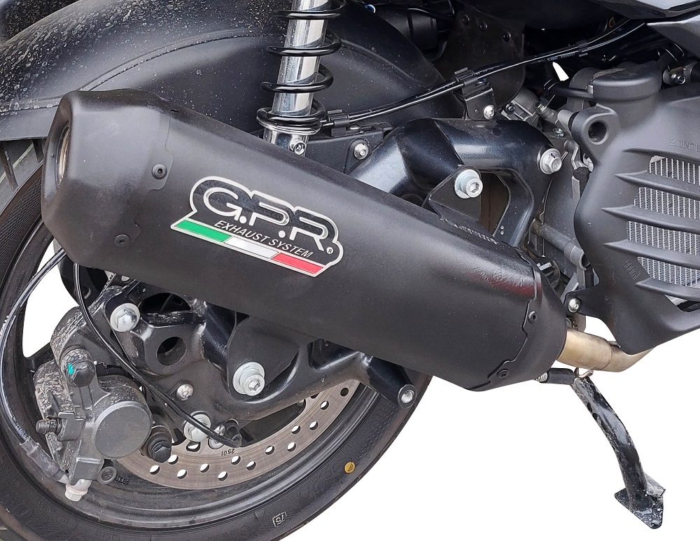 GPR escape compatível com  Bmw C 400 X -GT 2021-2024, Pentaroad Black, Escape legal, homologado, silenciador com catalisador, db killer removível e tubo de ligação específico 