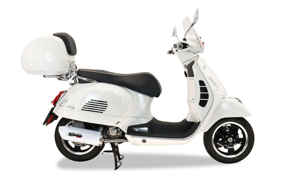 Escape compatível com Piaggio Vespa 125 Granturismo 2003-2007, Albus Ceramic, Escape racing linha completa, silencioso mais coletor com dbkiller, não homologado 