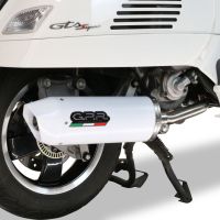 Escape compatível com Piaggio Vespa 125 Granturismo 2003-2007, Albus Ceramic, Escape racing linha completa, silencioso mais coletor com dbkiller, não homologado 
