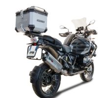 Top case em alumínio, cor prata com placa específica incluída Top case maletas GPR TECH compatível com Bmw F 850 Gs Adventure 2018/2020 e4