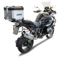 Top case em alumínio, cor prata com placa específica incluída Top case maletas GPR TECH compatível com Bmw R 1250 Gs Adventure 2021/2024 e5