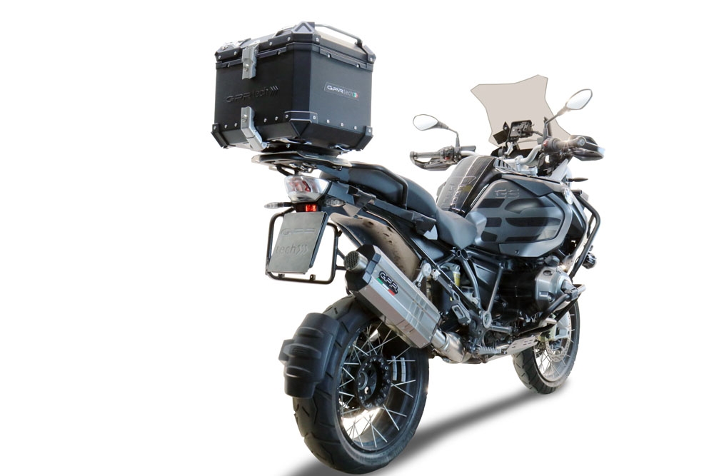 Top case em alumínio, cor preta com placa específica incluída Top case maletas GPR TECH compatível com Bmw R 1250 Gs Adventure 2019/2020 e4