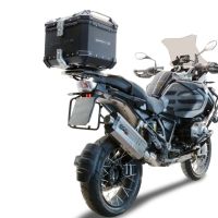 Top case em alumínio, cor preta com placa específica incluída Top case maletas GPR TECH compatível com Bmw R 1250 Gs Adventure 2019/2020 e4