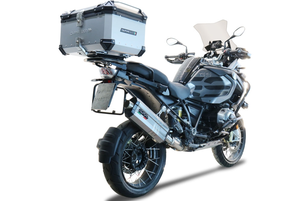 Top case em alumínio, cor prata com placa específica incluída Top case maletas GPR TECH compatível com Bmw F 850 Gs Adventure 2018/2020 e4