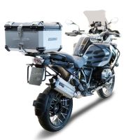 Top case em alumínio, cor prata com placa específica incluída Top case maletas GPR TECH compatível com Bmw F 850 Gs Adventure 2018/2020 e4