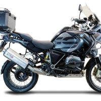 Top case em alumínio, cor preta com placa específica incluída Top case maletas GPR TECH compatível com Bmw R 1250 Gs Adventure 2019/2020 e4