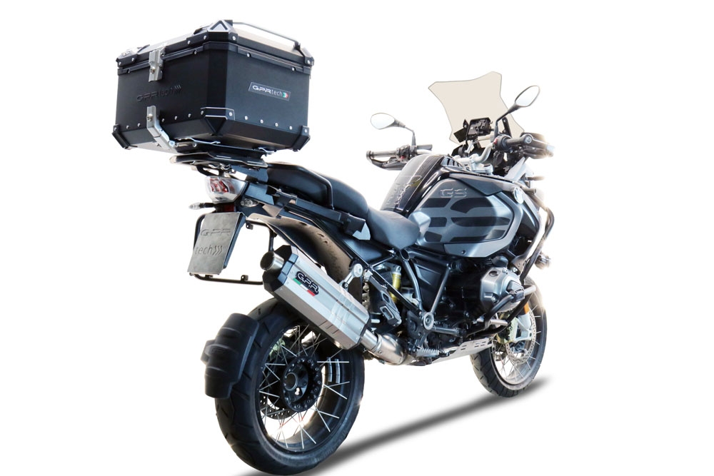 Top case em alumínio, cor preta com placa específica incluída Top case maletas GPR TECH compatível com Bmw F 850 Gs Adventure 2018/2020 e4