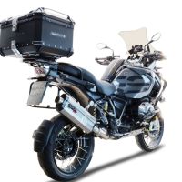 Top case em alumínio, cor preta com placa específica incluída Top case maletas GPR TECH compatível com Bmw F 850 Gs Adventure 2018/2020 e4