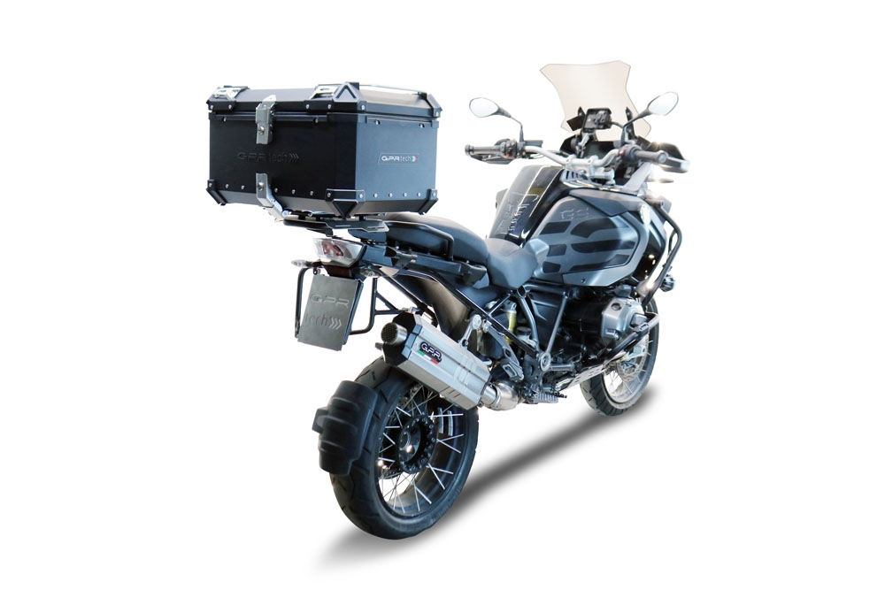 Top case em alumínio, cor preta com placa específica incluída Top case maletas GPR TECH compatível com Bmw F 850 Gs Adventure 2018/2020 e4