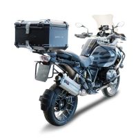 Top case em alumínio, cor preta com placa específica incluída Top case maletas GPR TECH compatível com Bmw F 850 Gs Adventure 2018/2020 e4