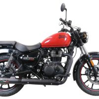 Escape compatível com Royal Enfield Classic 350 2021-2023, Deeptone Nero, Escape legal, aprovado, com db killer removível, tubo de conexão e conversor catalítico 