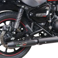 Escape compatível com Royal Enfield Classic 350 2021-2023, Deeptone Nero, Escape legal, aprovado, com db killer removível, tubo de conexão e conversor catalítico 