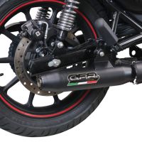 Escape compatível com Royal Enfield Classic 350 2021-2023, Deeptone Nero, Escape legal, aprovado, com db killer removível, tubo de conexão e conversor catalítico 