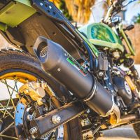 Escape compatível com Royal Enfield Himalayan 410 DIAM 42.5 2017-2020, Furore Evo4 Nero, Escape legal, homologado, silenciador com catalisador, db killer removível e tubo de ligação específico 