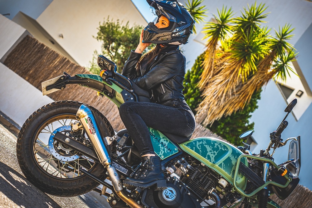 Escape compatível com Royal Enfield Himalayan 410 DIAM 42.5 2017-2020, Powercone Evo, Escape legal, homologado, silenciador com catalisador, db killer removível e tubo de ligação específico 