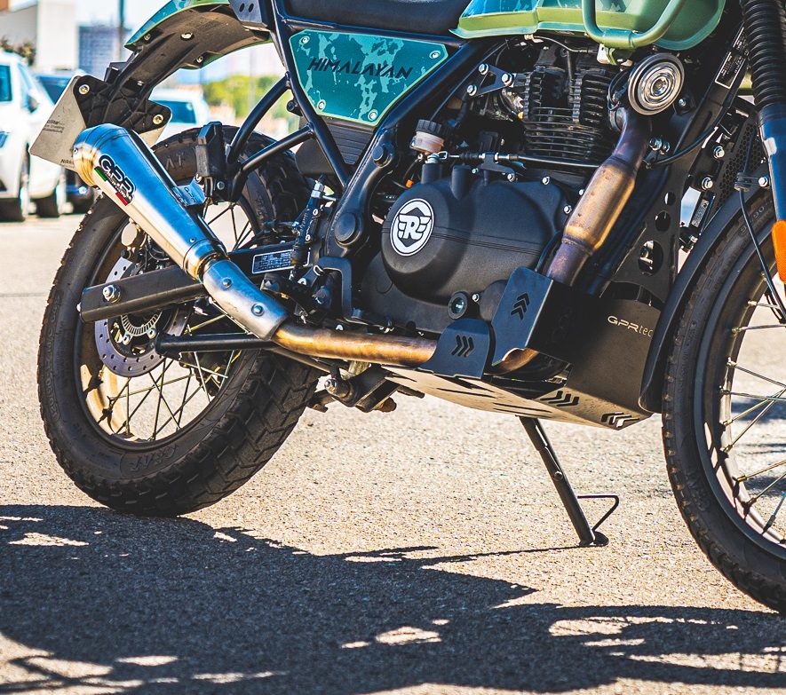 Escape compatível com Royal Enfield Himalayan 410 DIAM 42.5 2017-2020, Powercone Evo, Escape legal, homologado, silenciador com catalisador, db killer removível e tubo de ligação específico 