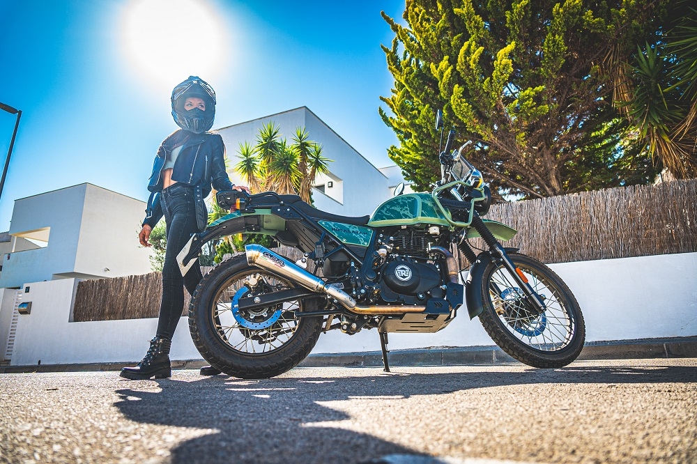 Escape compatível com Royal Enfield Himalayan 410 DIAM 42.5 2017-2020, Powercone Evo, Escape legal, homologado, silenciador com catalisador, db killer removível e tubo de ligação específico 