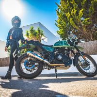 Escape compatível com Royal Enfield Himalayan 410 DIAM 42.5 2017-2020, Powercone Evo, Escape legal, homologado, silenciador com catalisador, db killer removível e tubo de ligação específico 