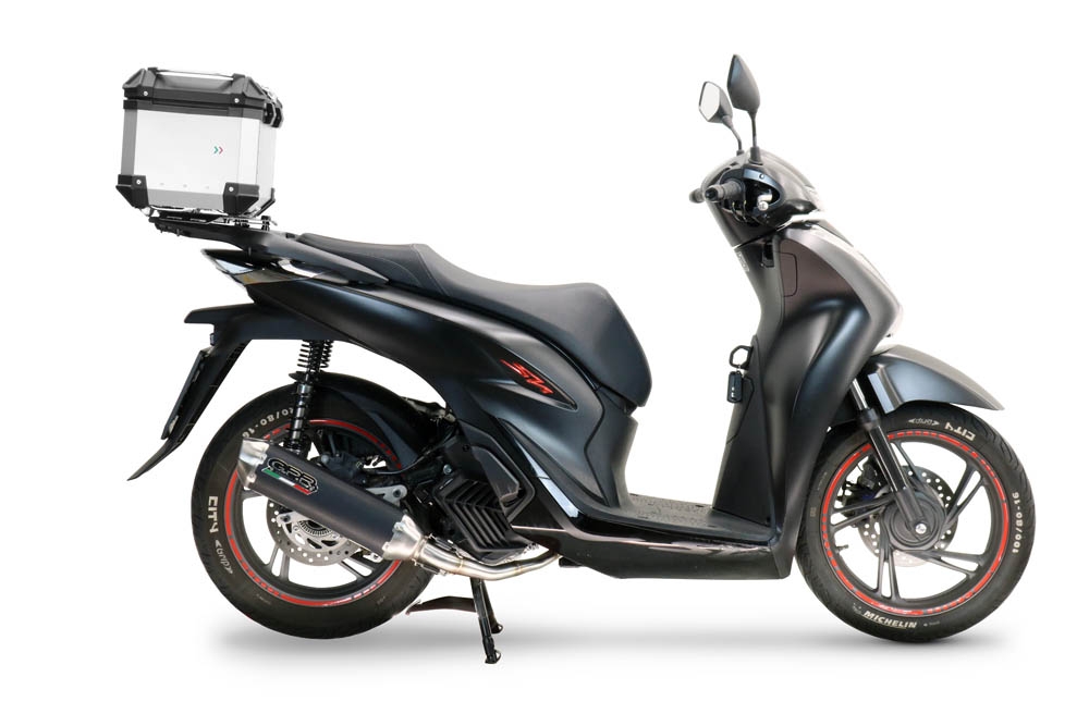 Escape compatível com Honda SH 125 2020-2023, Pentascooter, Sistema de escapamento de corrida incluindo tubo de ligação específico com dbkiller 