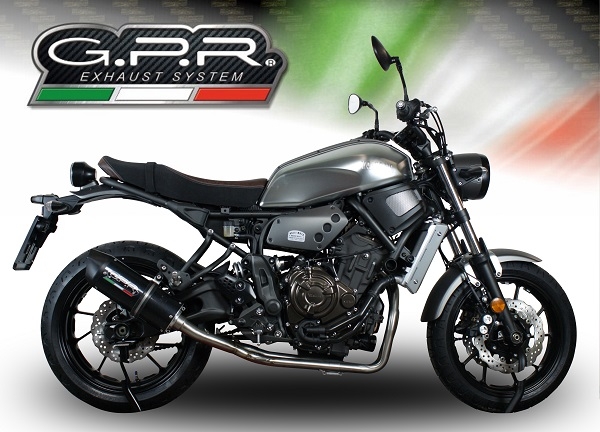 Escape compatível com Yamaha Xsr 700 2017-2020, Furore Nero, Sistema homologado com catalisador linha completa, silencioso mais coletor 