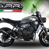 Escape compatível com Yamaha Xsr 700 2017-2020, Furore Nero, Sistema homologado com catalisador linha completa, silencioso mais coletor 