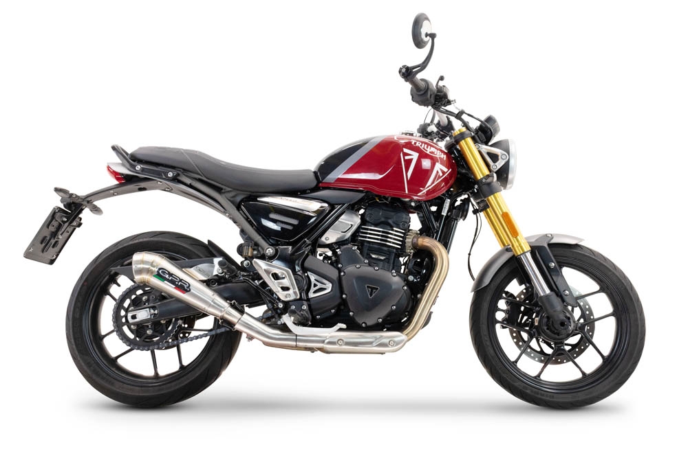 Escape compatível com Triumph Speed 400 2023-2025, Powercone Evo, Escape legal, homologado, silenciador com db killer removível e tubo de ligação específico 