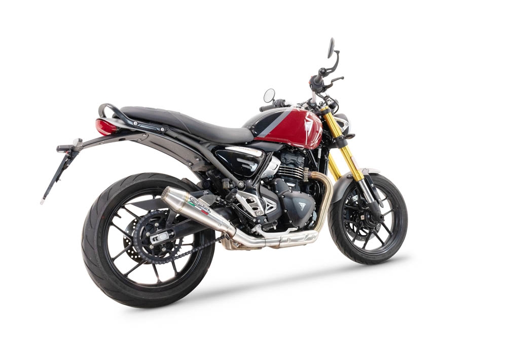 Escape compatível com Triumph Speed 400 2023-2025, Ultracone, Escape legal, homologado, silenciador com db killer removível e tubo de ligação específico 