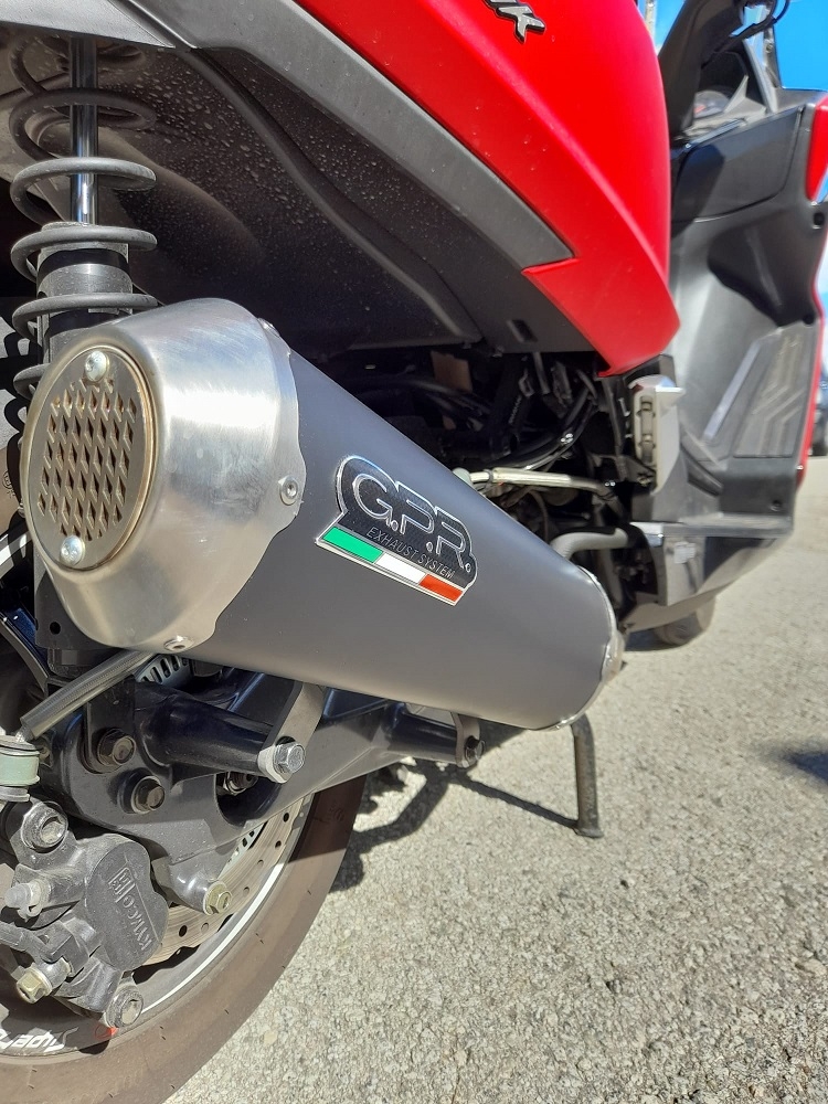 Escape compatível com Kymco Superdink 125 I.E. 2021-2023, Evo4 Road, Sistema homologado com catalisador linha completa, silencioso mais coletor 